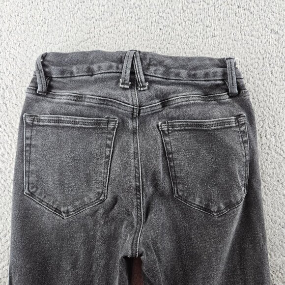 Good American Jeans Womens 4 (26x27) Black Good Straight Ankle Stretch Mid Rise - Picture 13 of 15